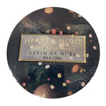 Bougie en boite métal heart and home sapin de noël