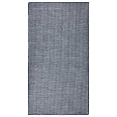 vidaXL Tapis à tissage plat d'extérieur 80x150 cm Bleu