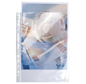 Sachet De 10 Pochettes Perforées Polypropylène Lisse Haute Qualité 9/100e - 24x32cm Vertical - X 10 - Exacompta