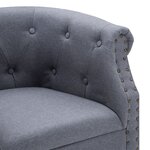 vidaXL Fauteuil Gris clair Tissu