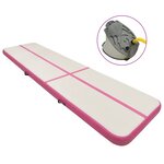 vidaXL Tapis gonflable de gymnastique avec pompe 800x100x15cm PVC Rose