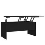 vidaXL Table basse Noir 102x50 5x46 5 cm Bois d'ingénierie