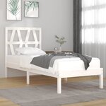 vidaXL Cadre de lit Blanc Bois de pin massif 100x200 cm