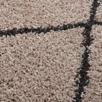 vidaXL Tapis shaggy à poils longs Beige et anthracite 200x290 cm
