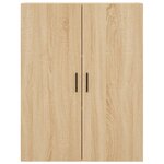 vidaXL Buffet haut Chêne sonoma 69 5x34x180 cm Bois d'ingénierie