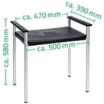 RIDDER Tabouret de salle de bain Premium Noir 100 kg A0220010