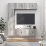 vidaXL Ensemble de meubles TV 7 Pièces Sonoma gris Bois d'ingénierie