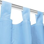 vidaXL Rideau occultant avec boucles 2 Pièces 140 x 245 cm Turquoise