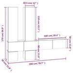 vidaXL Meuble TV mural Blanc Bois d'ingénierie