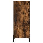 vidaXL Buffet haut Chêne fumé 34 5x34x180 cm Bois d'ingénierie