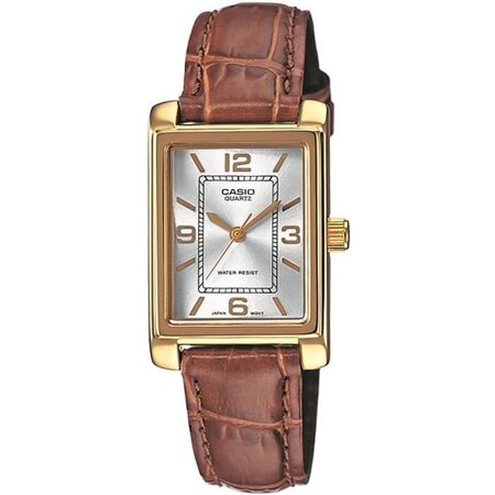 CASIO Montre - bracelet en cuire Marron - Water resistante
