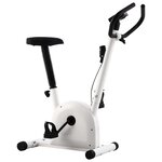 vidaXL Vélo d'appartement avec résistance à courroie Blanc
