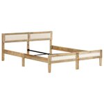 vidaXL Cadre de lit Bois de manguier massif 140 cm