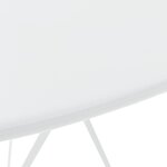 vidaXL Mobilier de bistro 3 Pièces Acier Blanc
