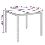 vidaXL Ensemble de salle à manger de jardin avec coussins 3 Pièces Noir