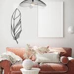 Plume décorative à fixer au mur - 90 x 27 cm