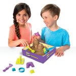 Kinetic sand - sable magique - coffret plage 340g + 9 accessoires - sable cinétique et coloré a modeler - 6037424 - jouet 3 ans