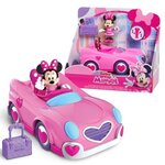 Minnie, Véhicule avec 1 figurine 7,5 cm et 1 accessoire, Modele Voiture, Jouet pour enfants des 3 ans