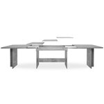 Table a manger extensible de 8 a 12 personnes - Classique - Effet béton structuré - ANCONA - L 160 / 310 x l 90 cm