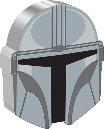 Pièce de monnaie en Argent 2 Dollars g 31.1 (1 oz) Millésime 2023 Mandalorian DIN DJARIN HELMET