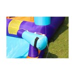 Château aquatique gonflable magic island avec toboggan et canons à eau  430x380x190 cm - souffleur et sac de rangement inclus