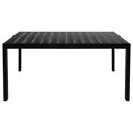 vidaXL Ensemble de salle à manger de jardin 7 Pièces Aluminium Noir