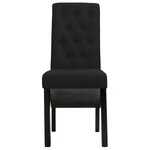 vidaXL Chaises à manger lot de 2 noir tissu
