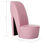 vidaXL Chaise en forme de chaussure à talon haut Rose Similicuir