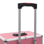 vidaXL Chariot de maquillage Aluminium Rose