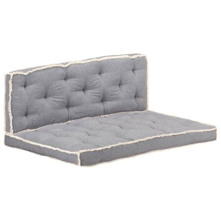 vidaXL Ensemble de coussins de canapé palette 2 Pièces Anthracite