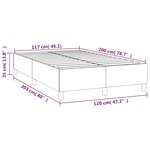 vidaXL Sommier à ressorts de lit Marron foncé 120x200 cm Tissu