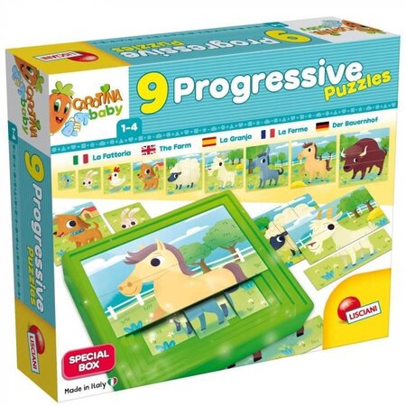 LISCIANI GIOCHI 9 Puzzle progressifs La ferme