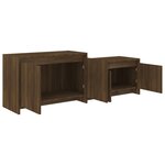 vidaXL Meuble TV Chêne marron 146 5x35x50 cm Aggloméré