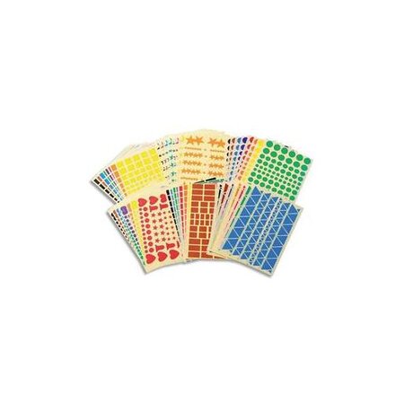 Sachet de 48 planches de gommettes géométrique assorties (5136 U) AGIPA