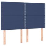 vidaXL Lit à sommier tapissier avec matelas Bleu 140x200 cm Tissu