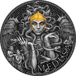 MEDUSA Great Greek Mythology 2 onces argent monnaie 2000 Francs Cameroon 2023