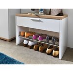 Germania Banc à chaussures Top Blanc et chêne de Sonoma 3192-178