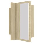 vidaXL Armoire à miroir à LED de bain Chêne sonoma 40x12x45 Acrylique