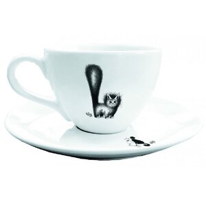Tasse et sous tasse chat mignon par dubout