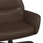 vidaXL Chaise de relaxation avec tabouret Marron Similicuir