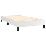 vidaXL Lit à sommier tapissier avec matelas Blanc 90x200 cm Similicuir