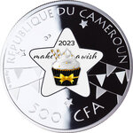 Pièce de monnaie en Argent 500 Francs g 17.50 Millésime 2023 HAPPY BIRTHDAY