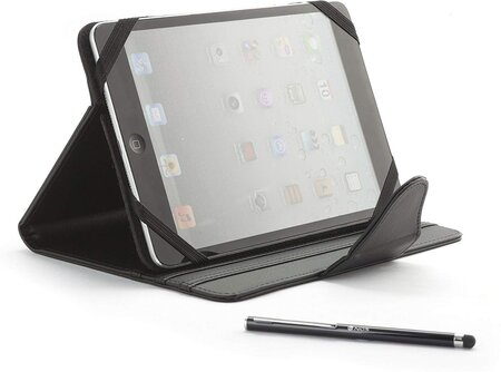 Etui de protection universel à rabat ngs codex kit pour tablette 7/8" avec stylet (noir)