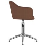 vidaXL Chaises pivotantes à manger lot de 4 marron tissu