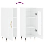 vidaXL Buffet Blanc brillant 34 5x34x90 cm Bois d'ingénierie