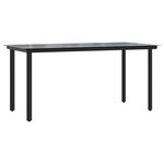 vidaXL Mobilier à dîner de jardin 5 Pièces Noir Rotin PVC