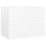 vidaXL Ensemble de meubles de salle de bain Blanc Aggloméré