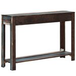 vidaXL Table console Bois massif Vintage 118 x 30 x 80 cm