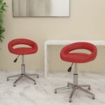 vidaXL Chaises à manger pivotantes lot de 2 bordeaux similicuir