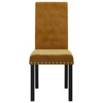 vidaXL Chaises à manger lot de 4 marron velours